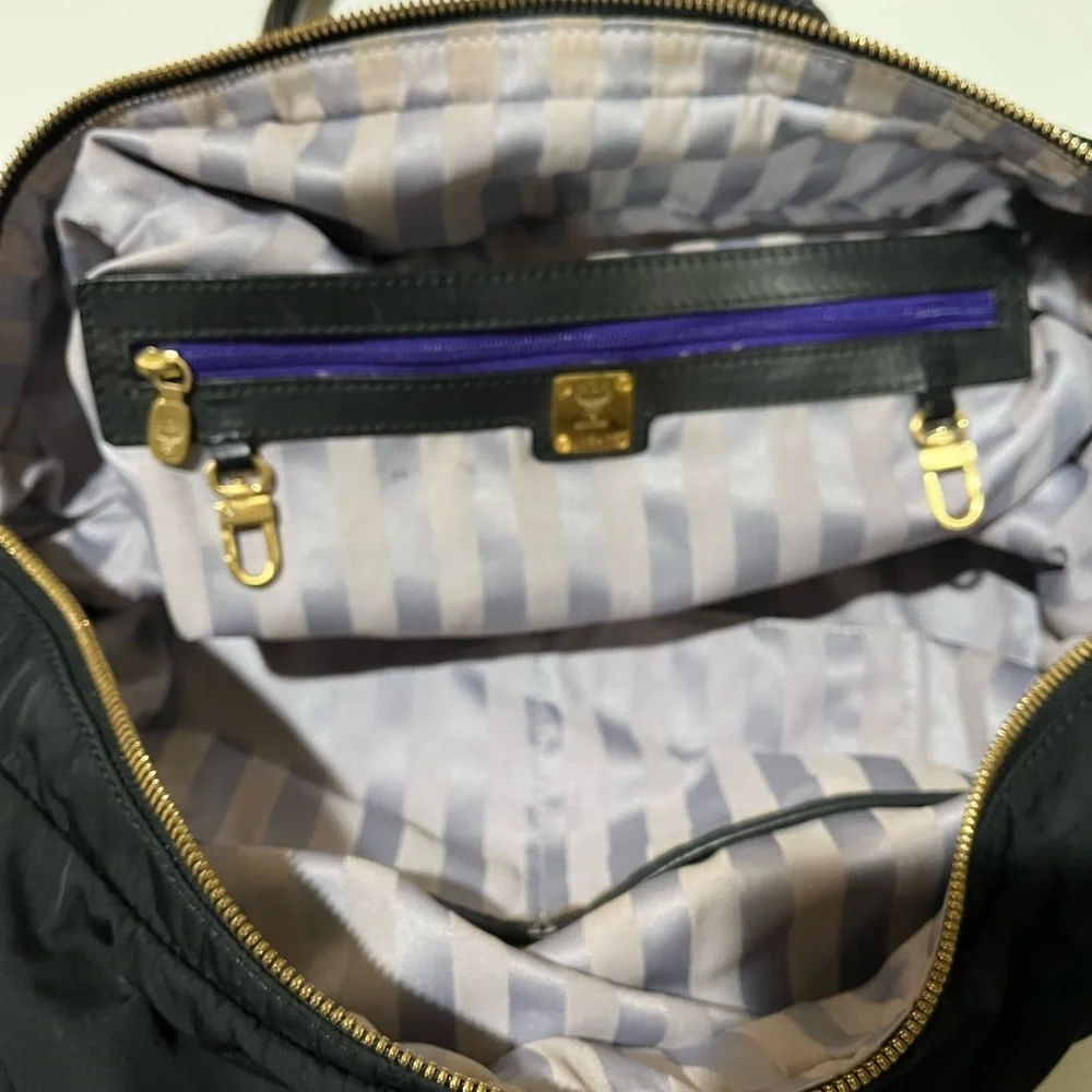 MCM 2WAY BLACK POLYESTER BAG - Picture 12 of 16